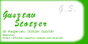 gusztav stotzer business card