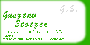 gusztav stotzer business card